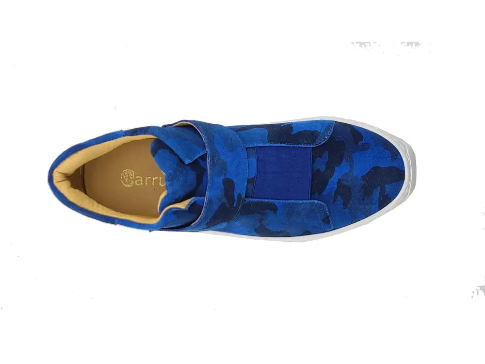 Camouflage Printed Suede Sneakers Carrucci