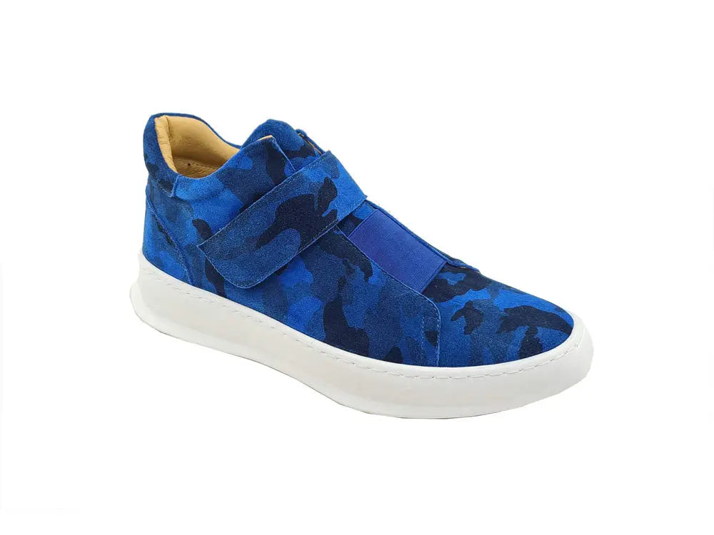 Camouflage Printed Suede Sneakers Carrucci