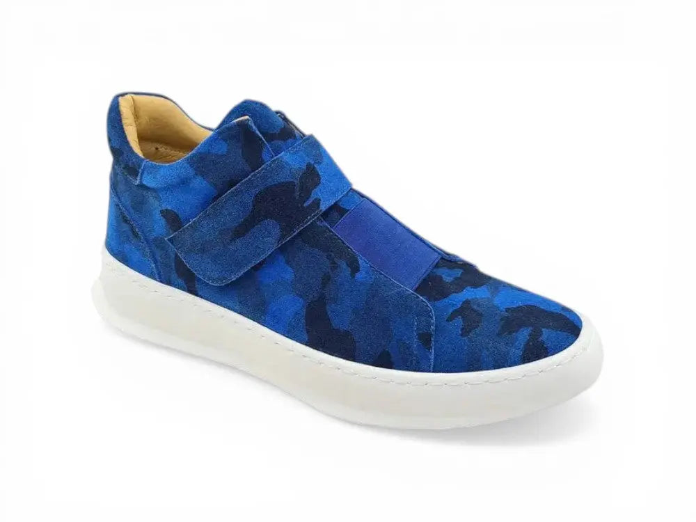 Camouflage Printed Suede Sneakers Carrucci