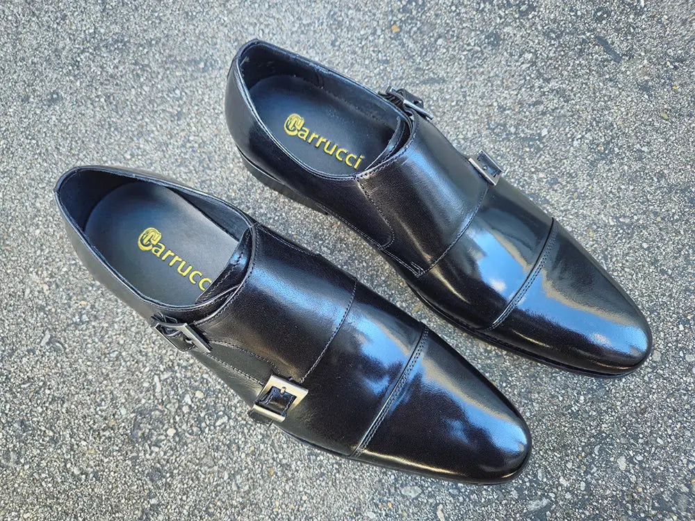Cap Toe Double Monk Strap Shoe Carrucci