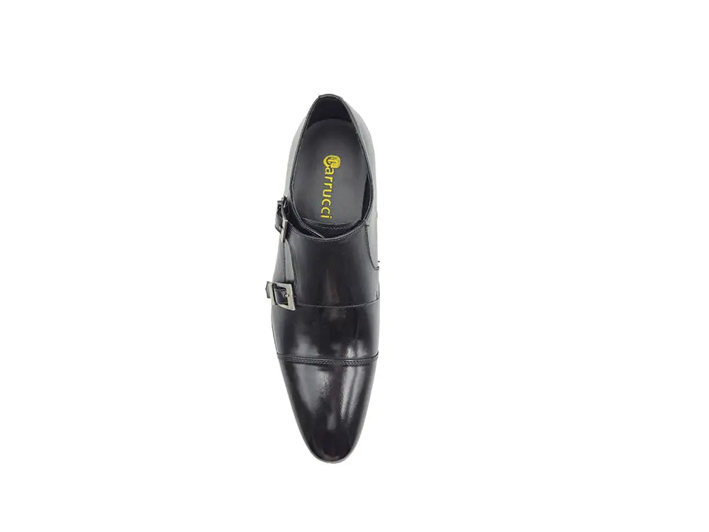 Cap Toe Double Monk Strap Shoe Carrucci