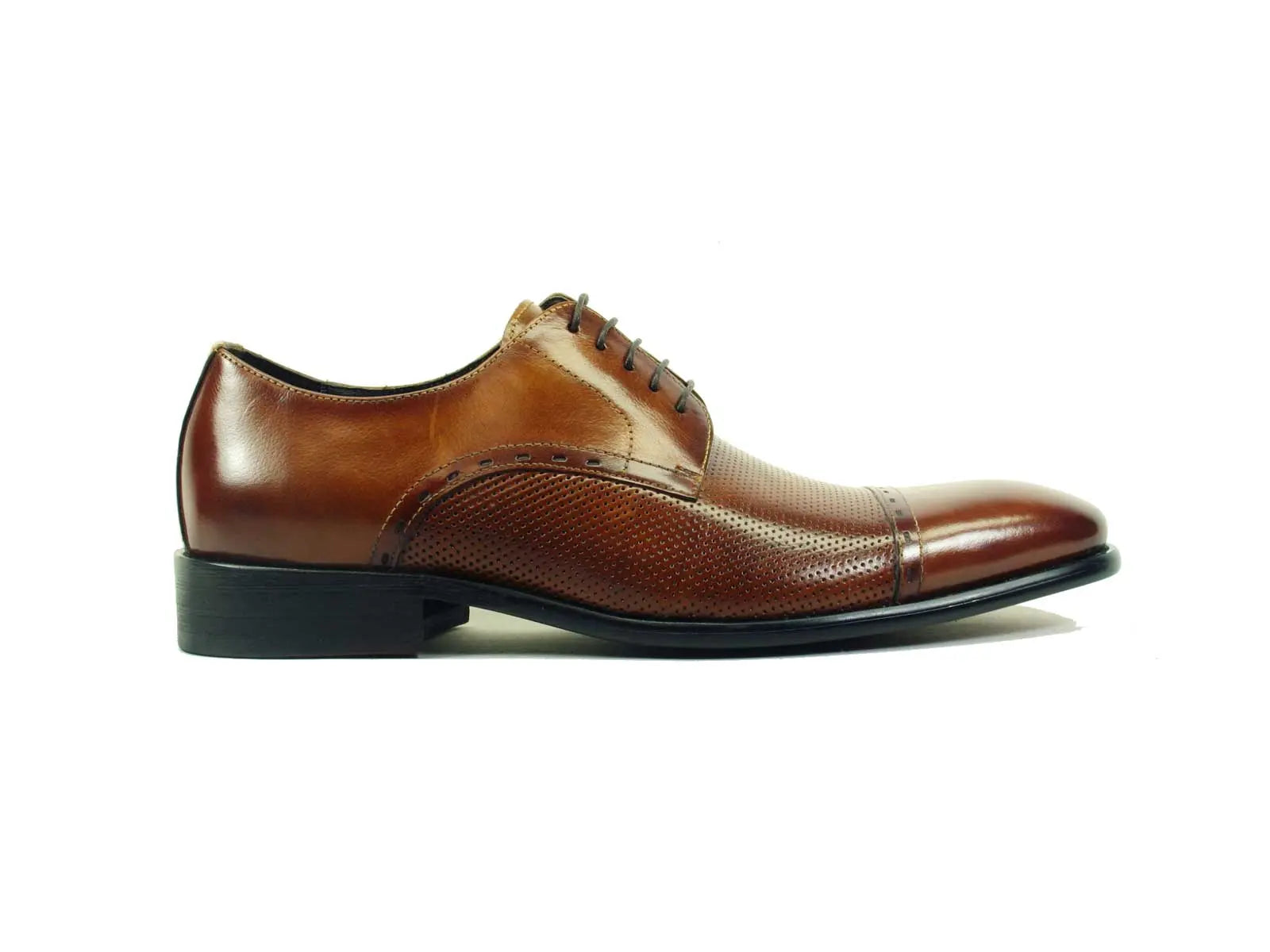 Cap Toe Leather Lace-up Shoe Carrucci