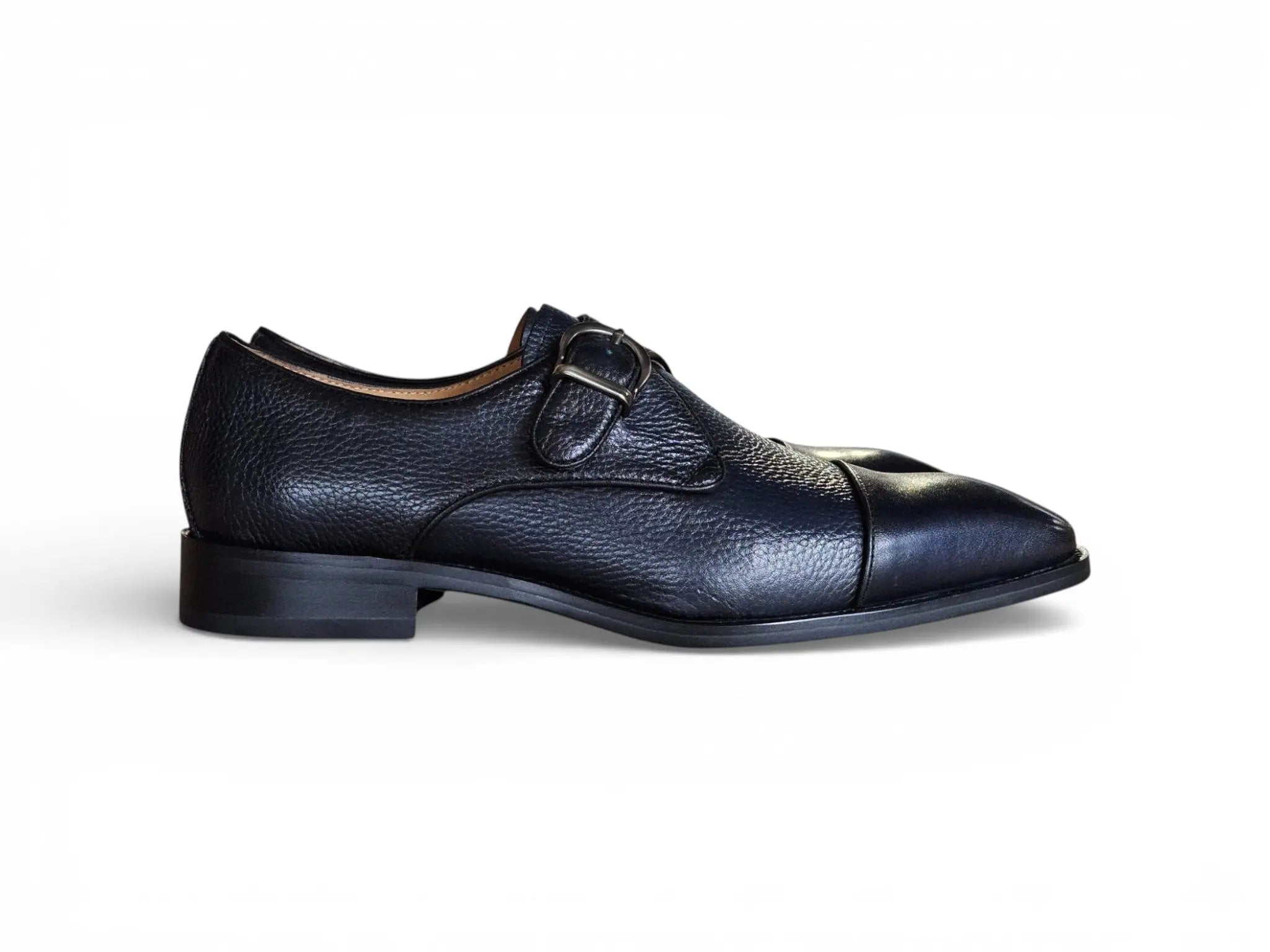 Cap Toe Monk Strap Shoes Carrucci