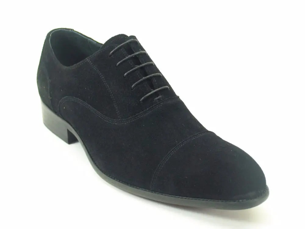 Cap Toe Suede Lace-up Shoe Carrucci