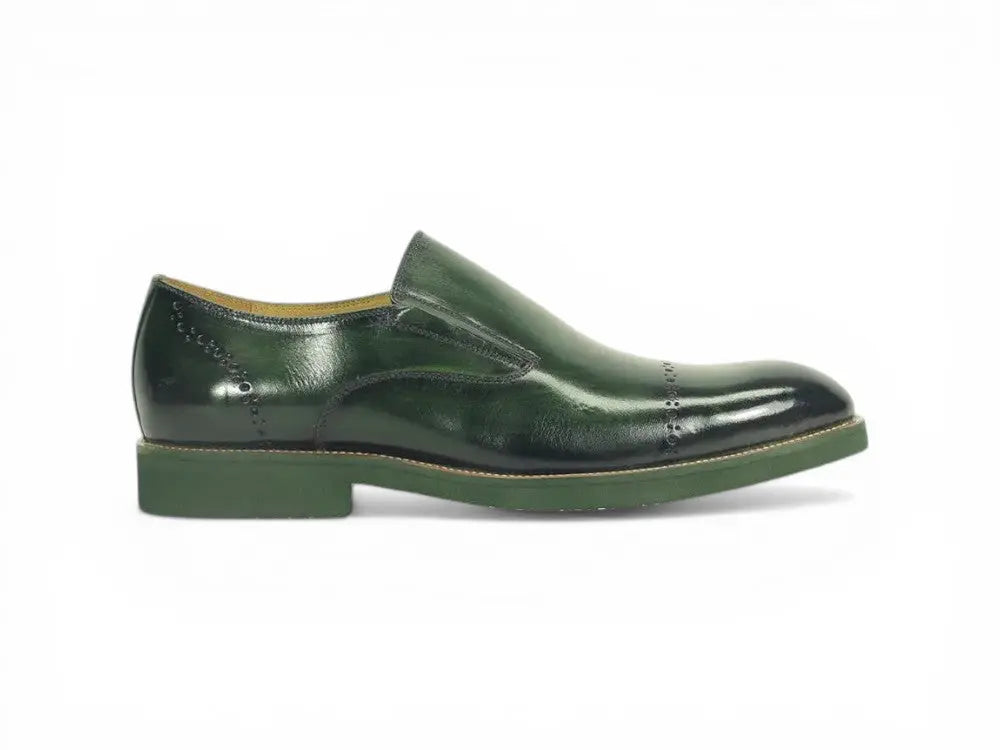 Chic Patina Finish Calfskin Slip-on Carrucci