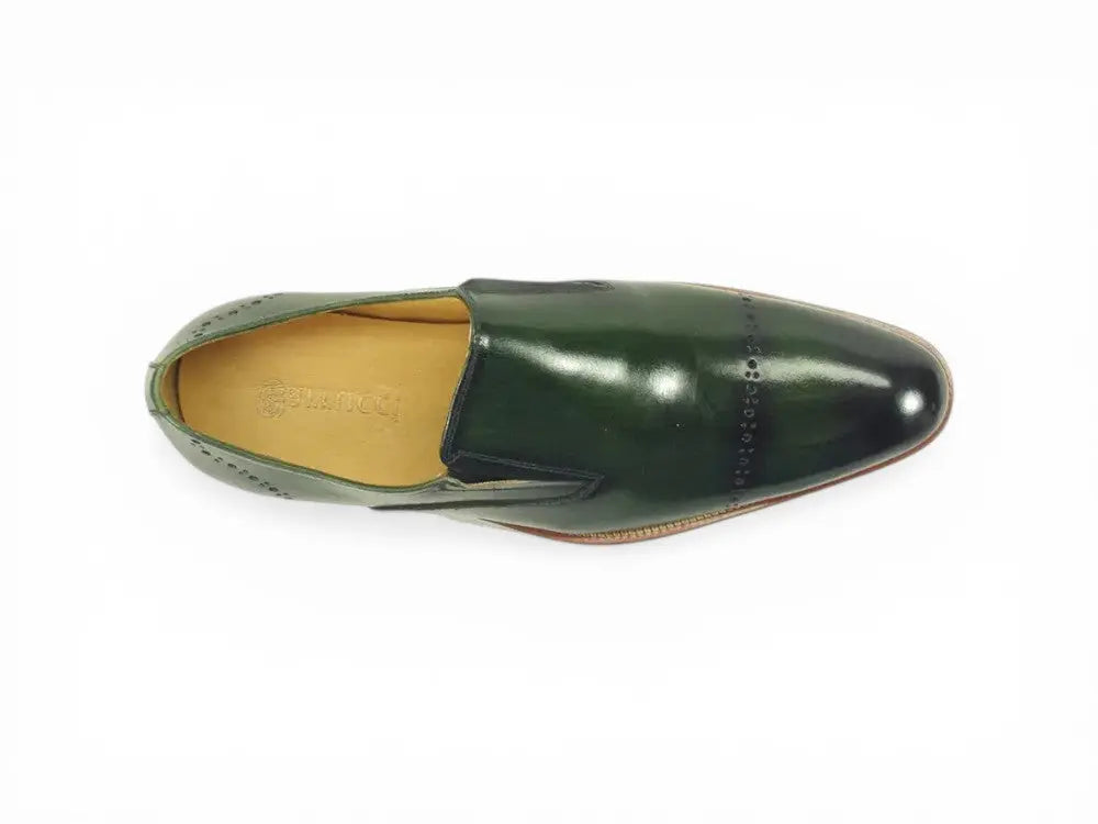 Chic Patina Finish Calfskin Slip-on Carrucci