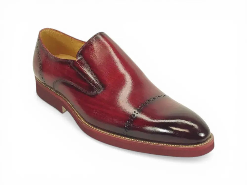 Chic Patina Finish Calfskin Slip-on Carrucci