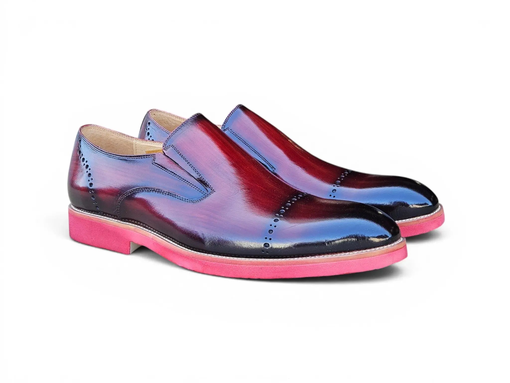 Chic Patina Finish Calfskin Slip-on Carrucci