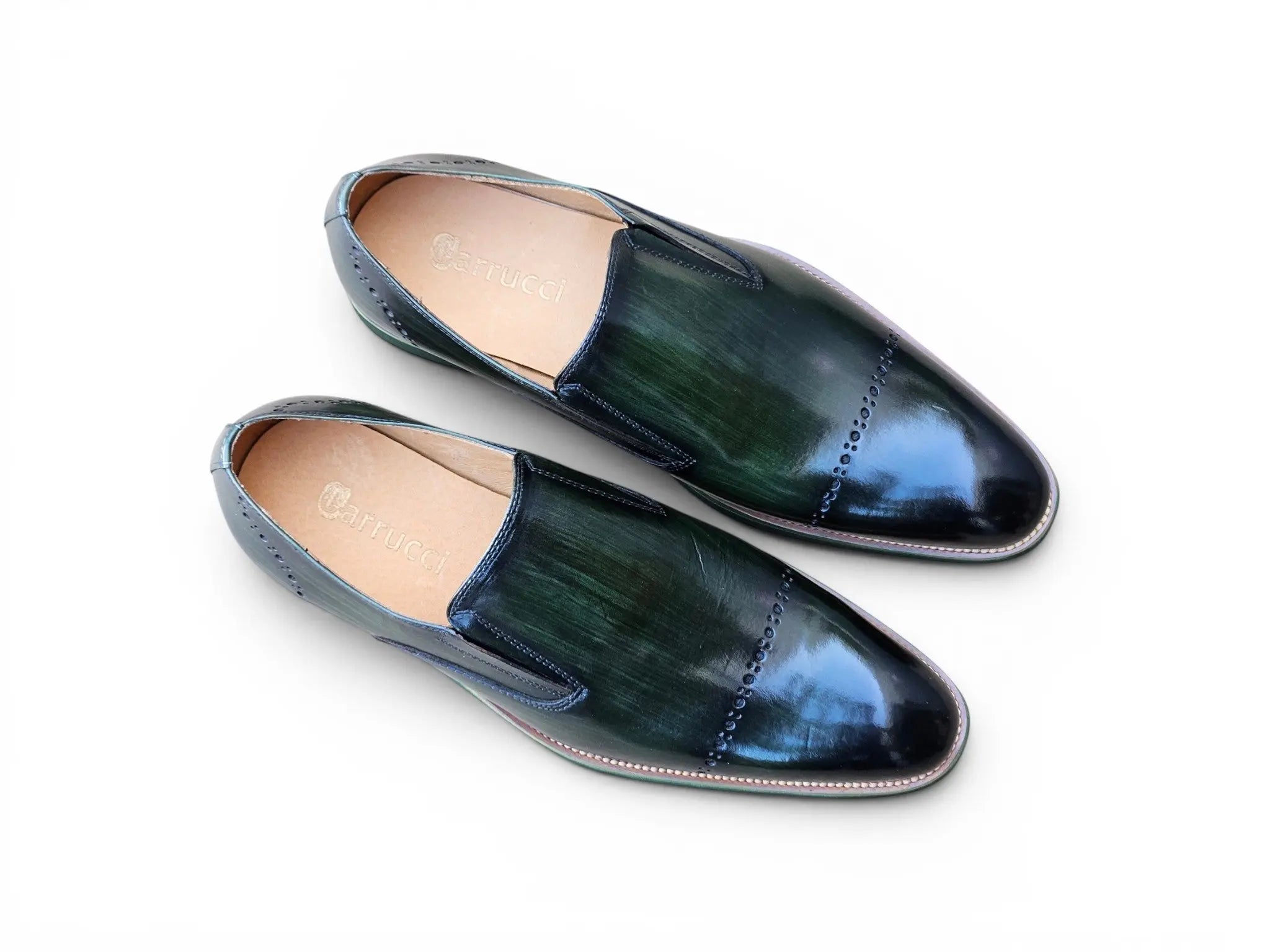 Chic Patina Finish Calfskin Slip-on Carrucci