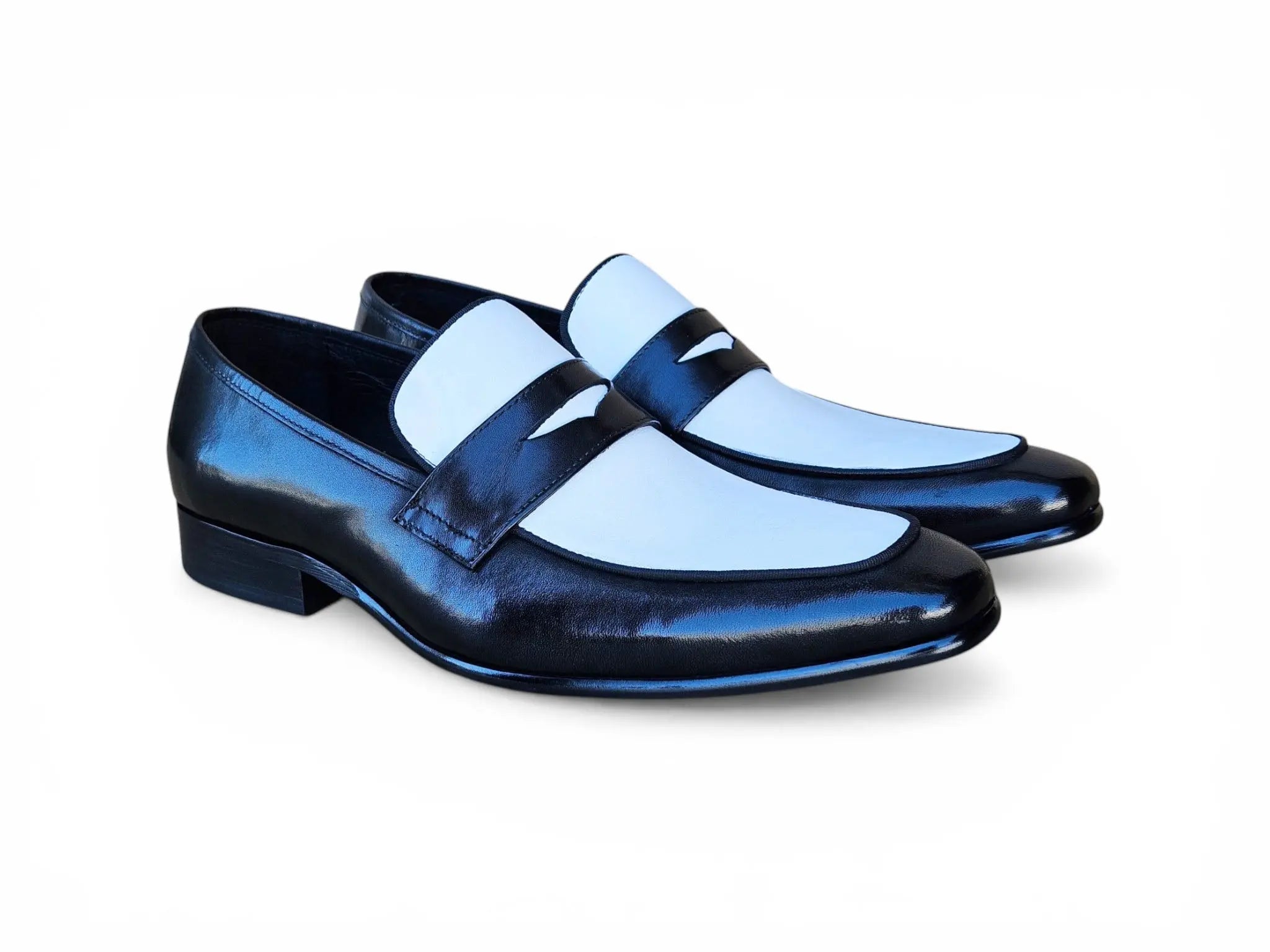 Contrast Two Tone Penny Loafer Carrucci