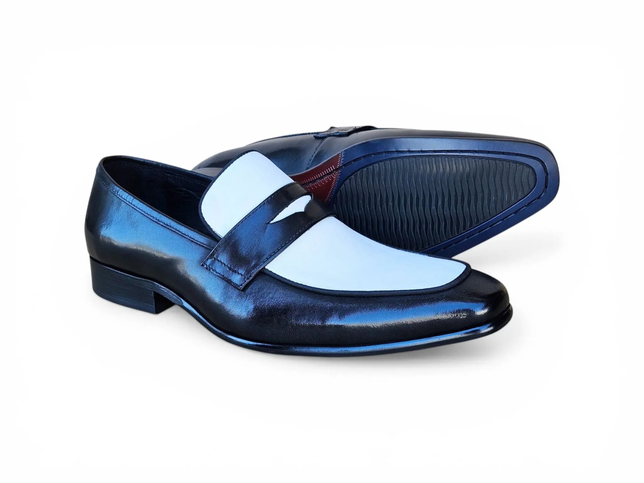 Contrast Two Tone Penny Loafer Carrucci