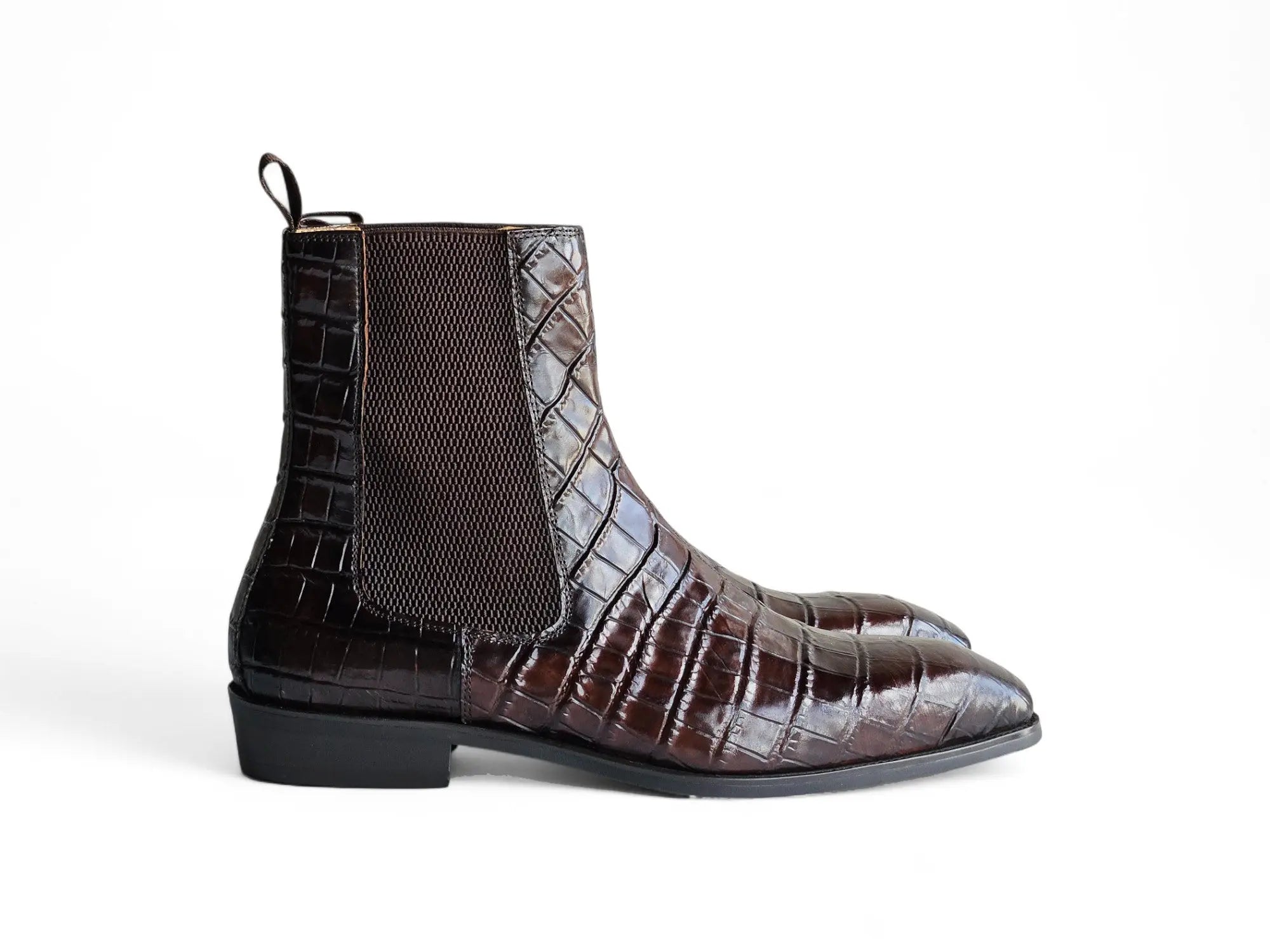 Crocodile Embossed Chelsea Boot Carrucci