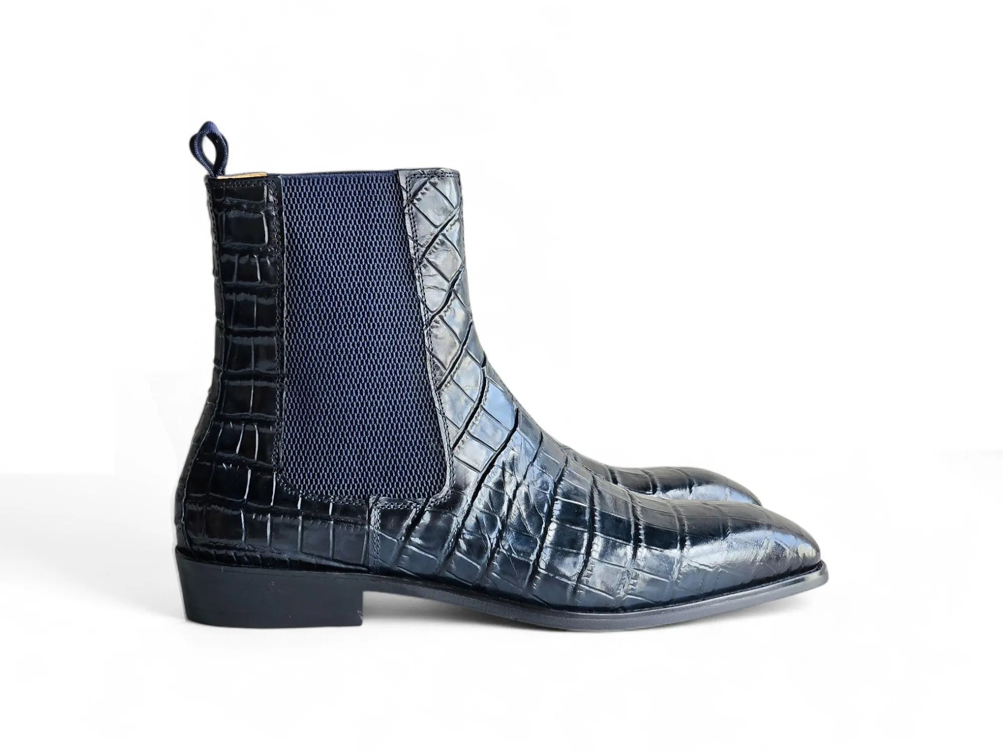 Crocodile Embossed Chelsea Boot Carrucci