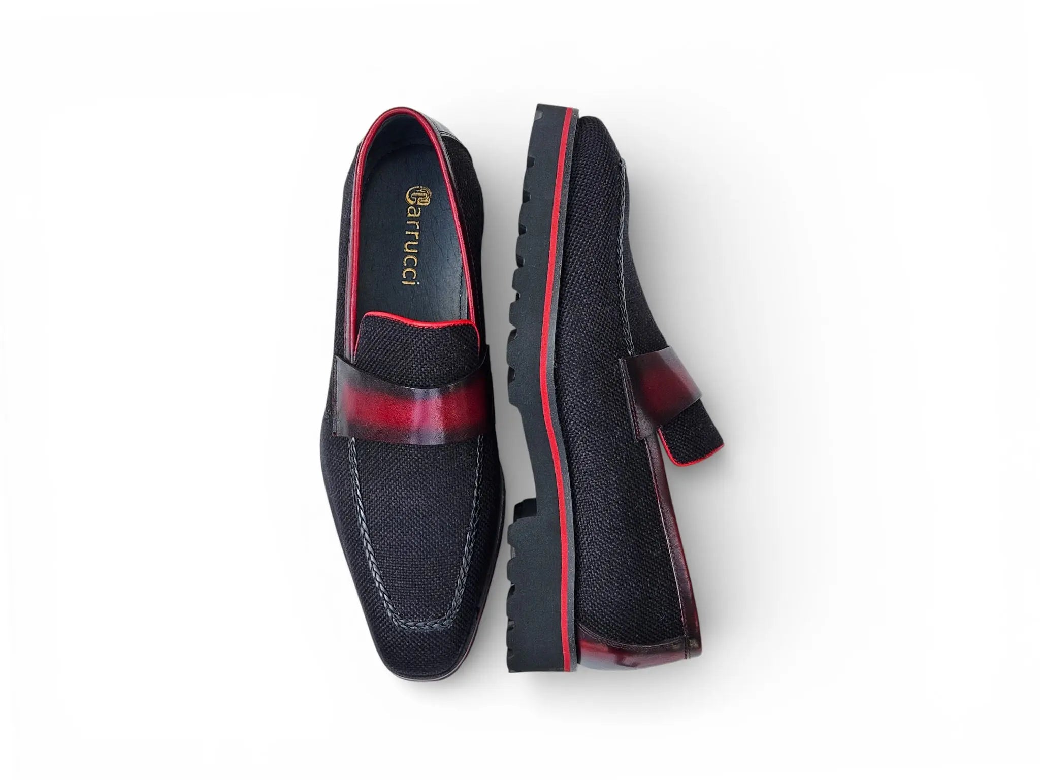 Denim Penny Loafer in Lug Sole Carrucci