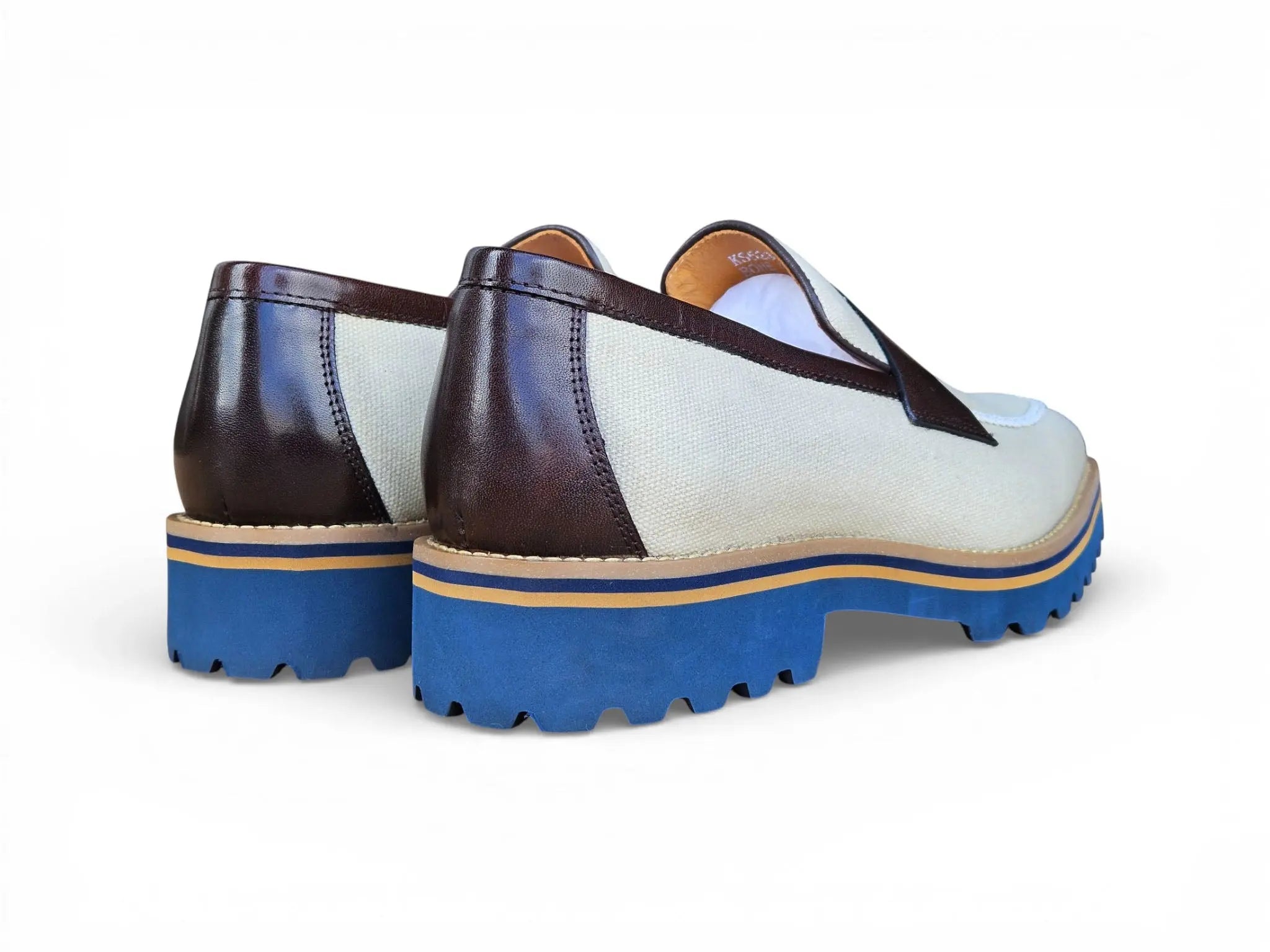 Denim Penny Loafer in Lug Sole Carrucci