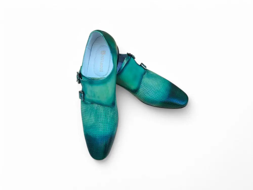 Distress Finished Double Monk Strap Loafer Carrucci
