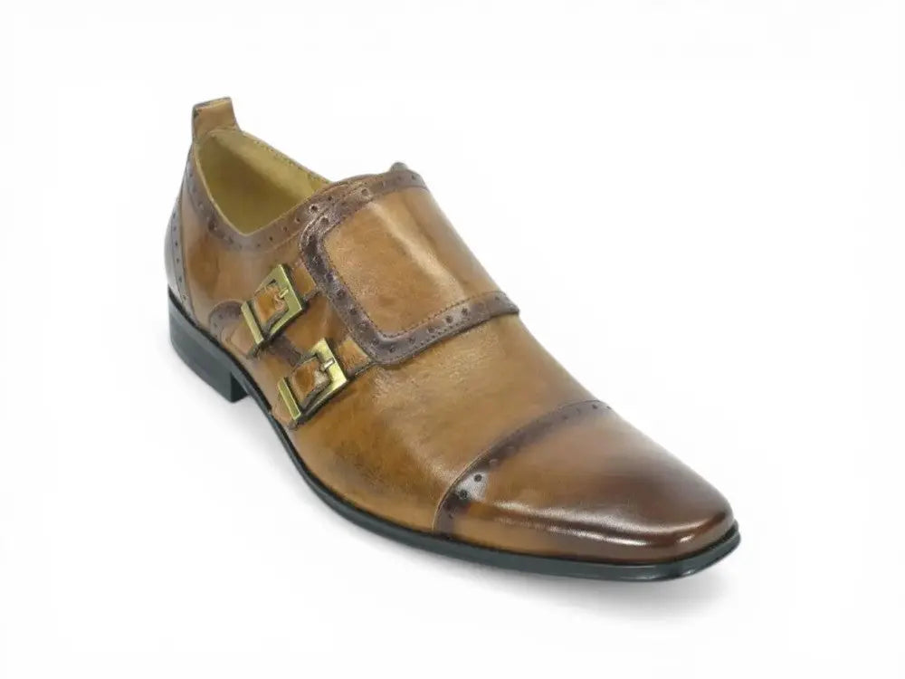 Double Monk Buckle Cap Toe Carrucci