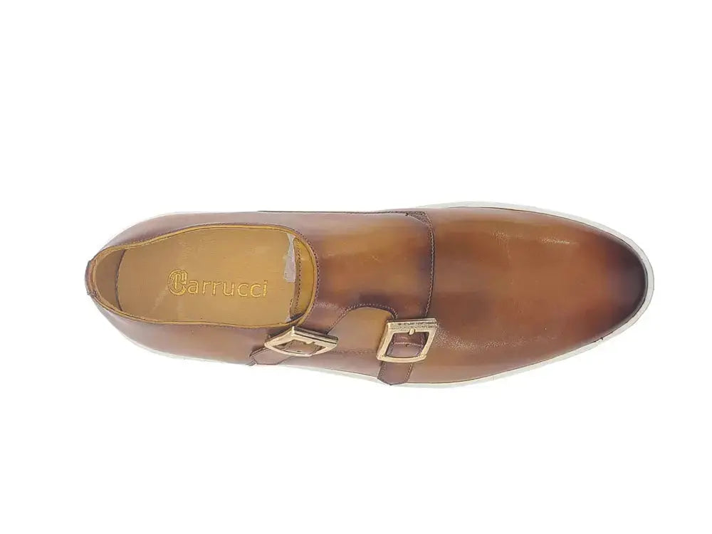 Double Monk Strap Leather Sneaker Carrucci