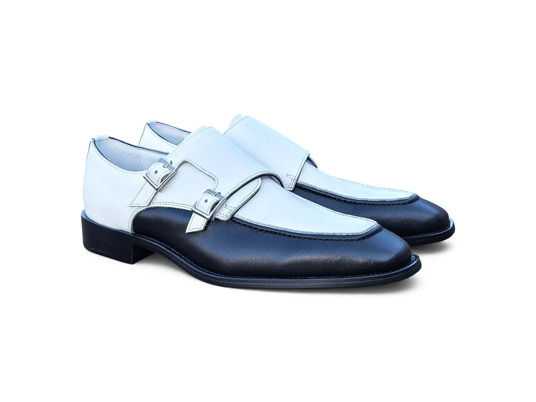 Double Monk Strap Two Tone Loafer Carrucci