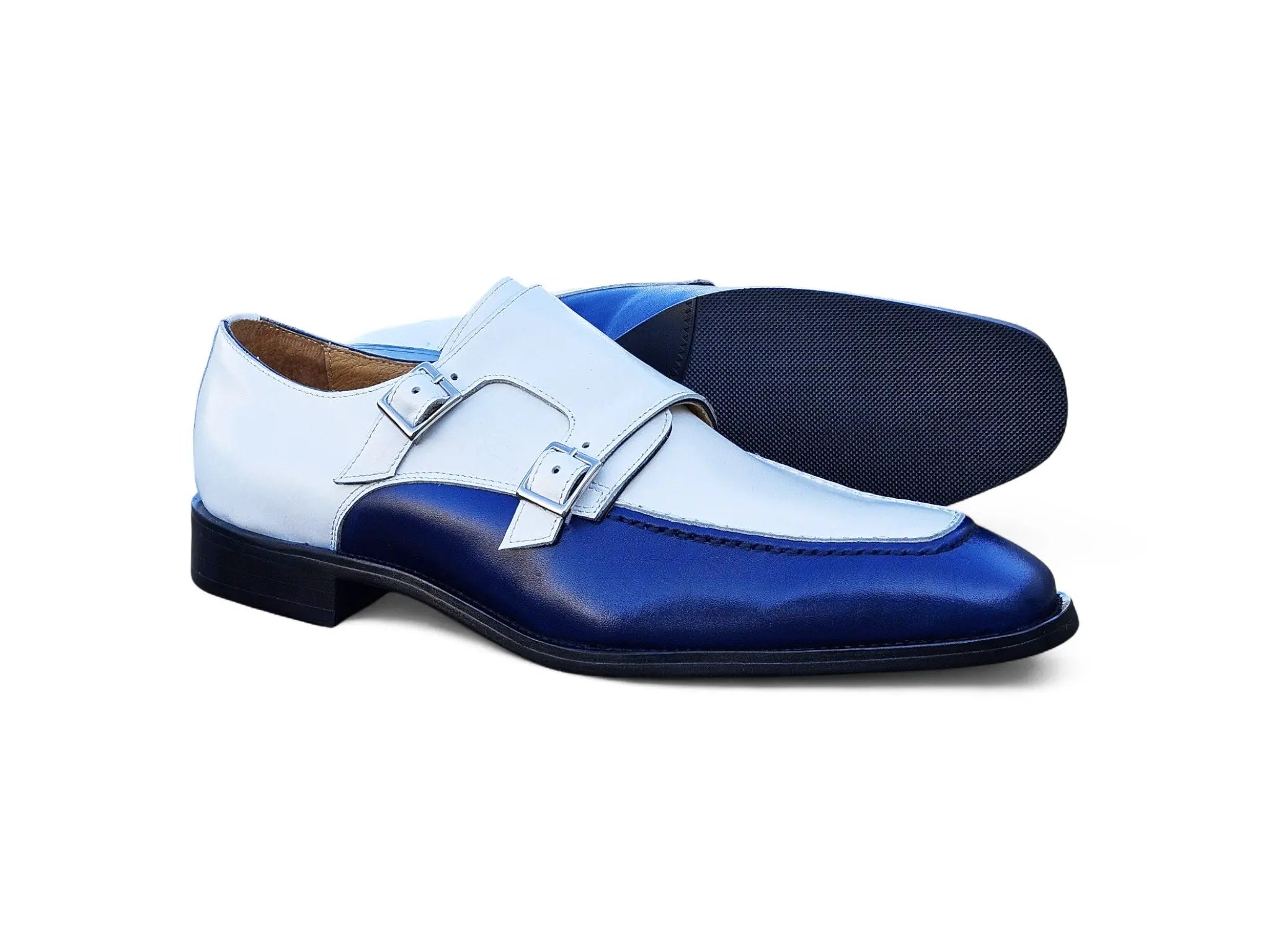 Double Monk Strap Two Tone Loafer Carrucci