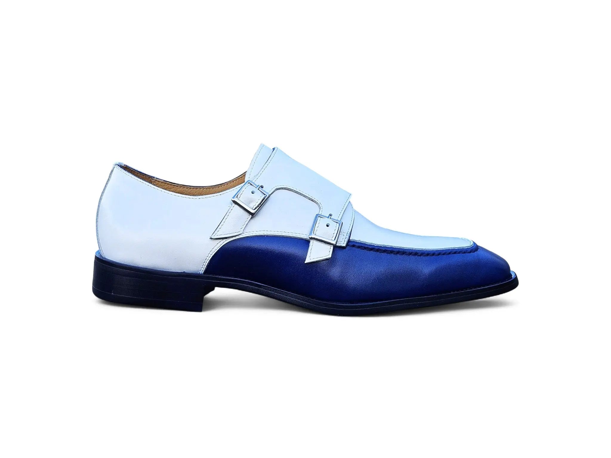 Double Monk Strap Two Tone Loafer Carrucci
