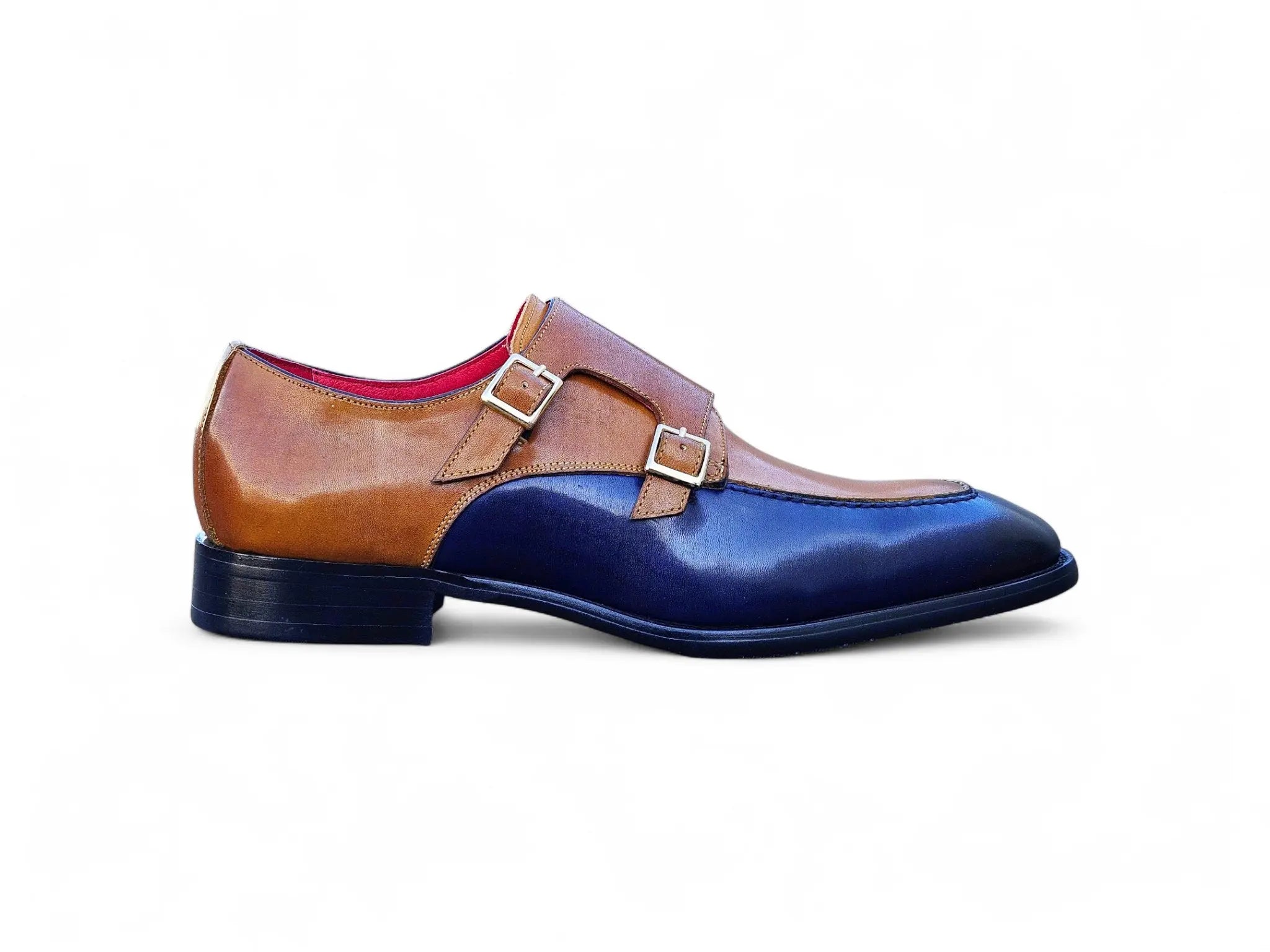 Double Monk Strap Two Tone Loafer Carrucci