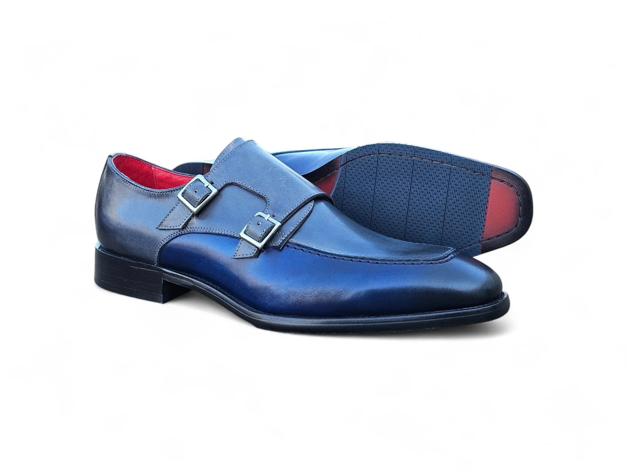 Double Monk Strap Two Tone Loafer Carrucci