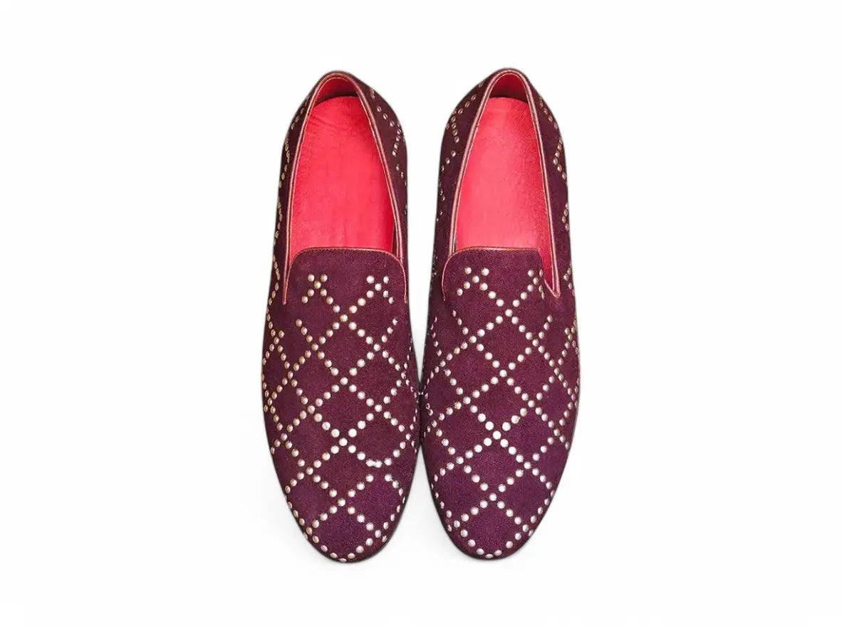 Dress Studs Loafer in Suede Carrucci