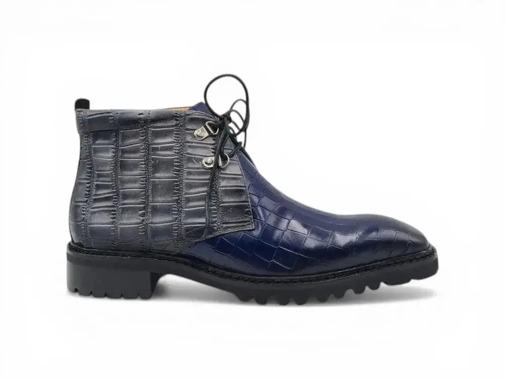 Embossed Chukka Boot Lug Sole - Carrucci Shoes