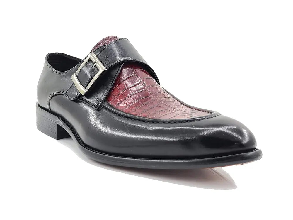 Embossed Moc Single Monkstrap Shoe Carrucci