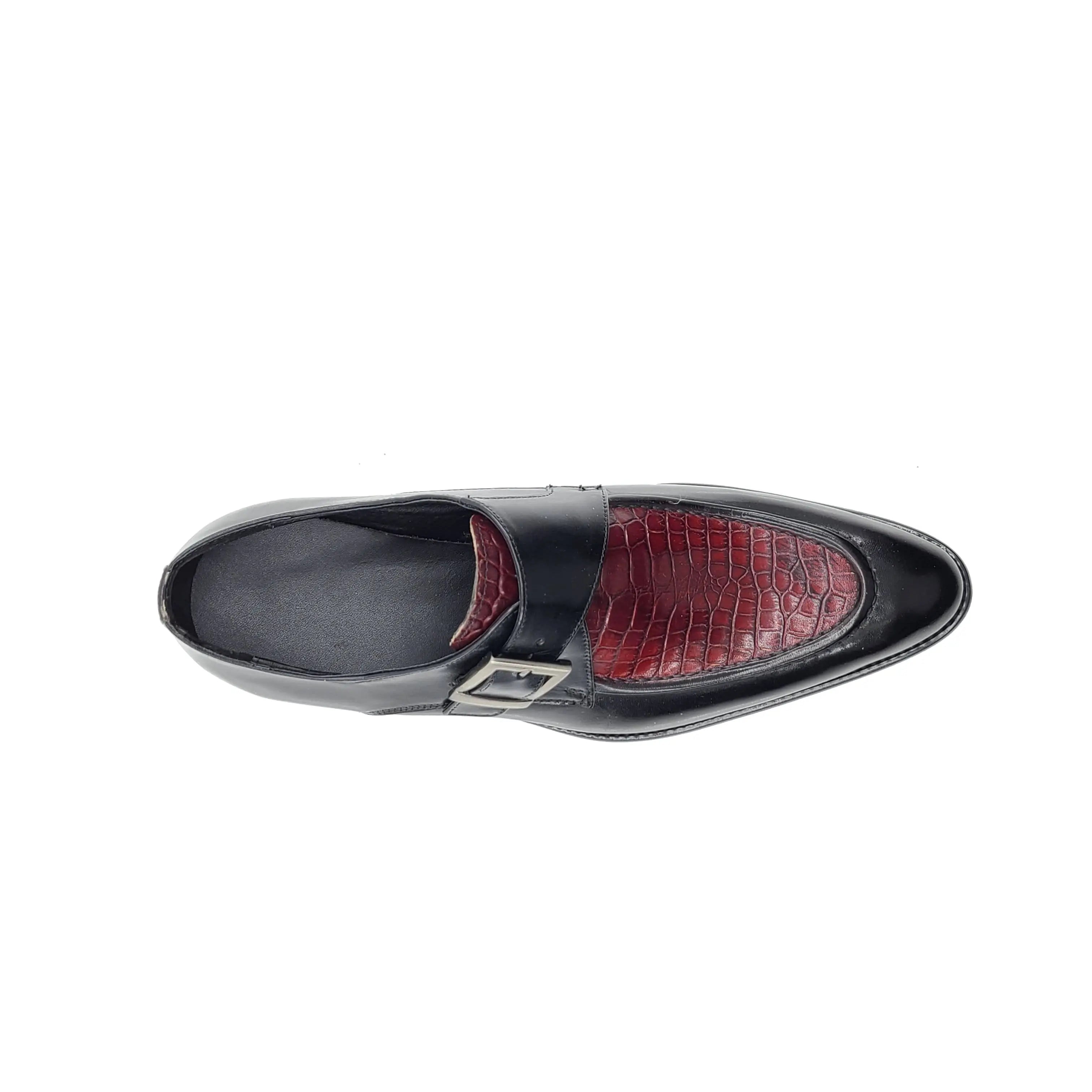 Embossed Moc Single Monkstrap Shoe Carrucci