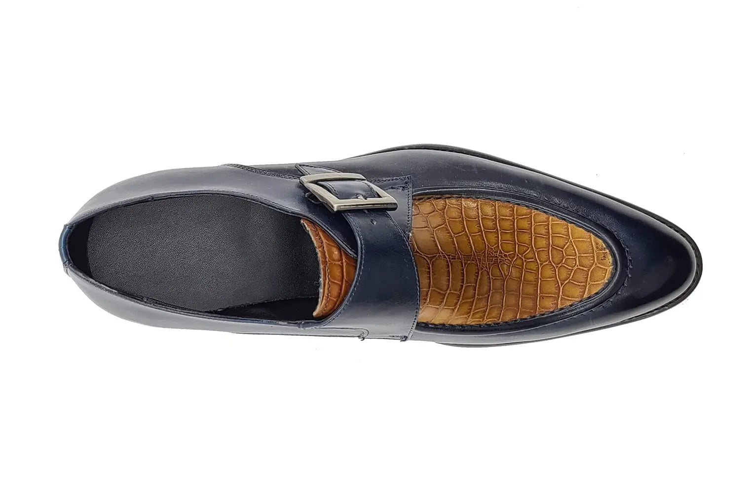 Embossed Moc Single Monkstrap Shoe Carrucci