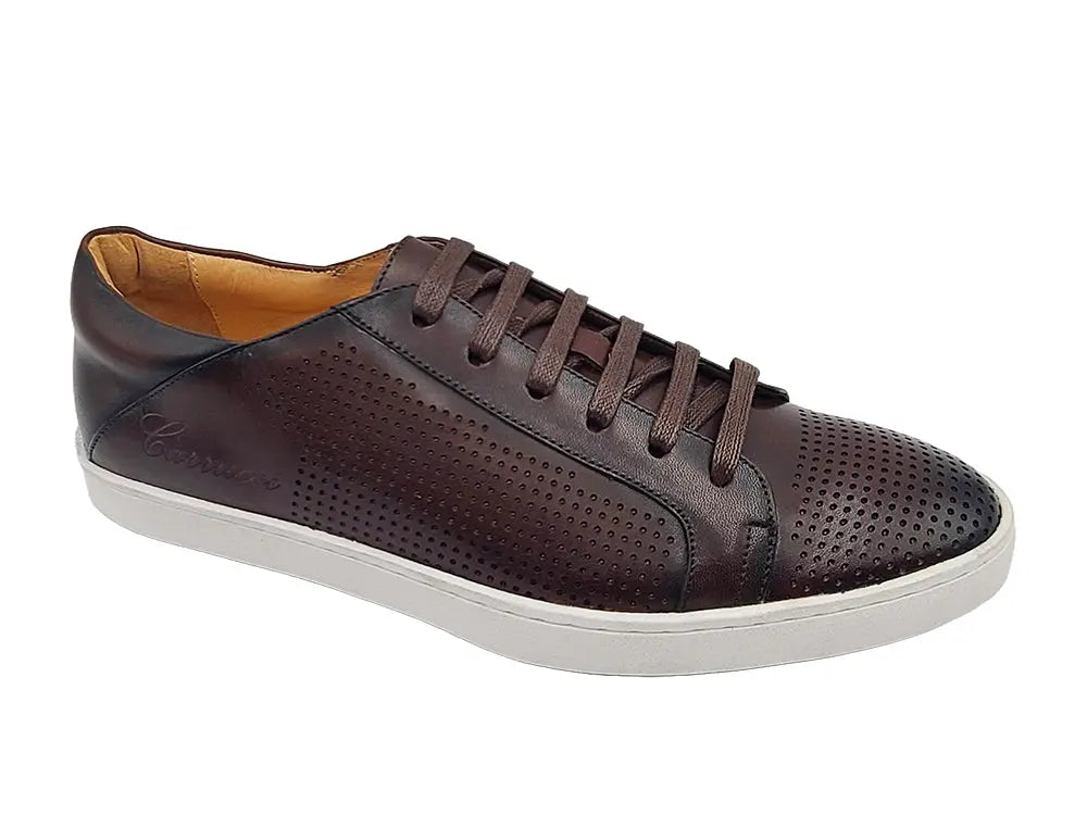 Fashion Lace-up Leather Sneaker Carrucci