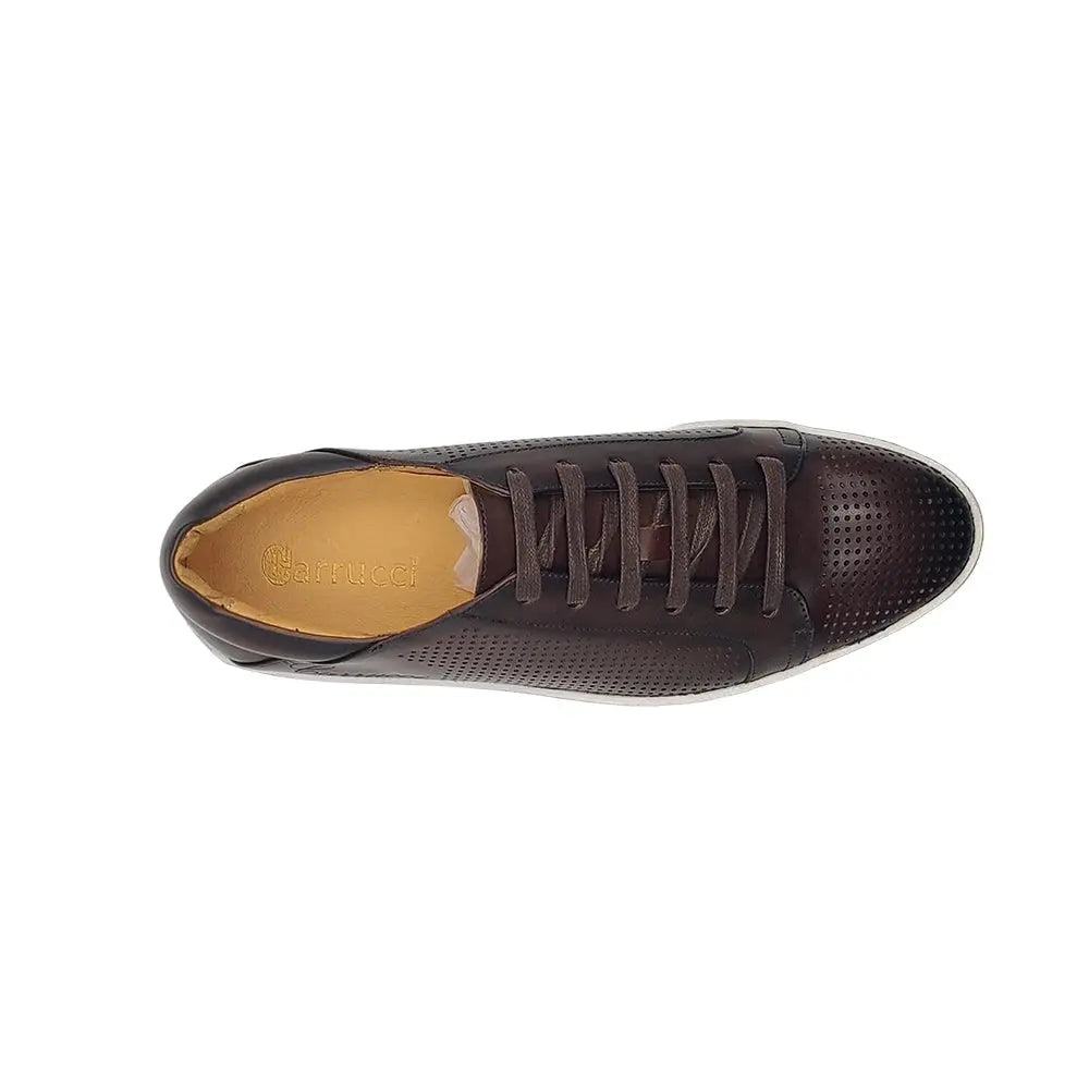 Fashion Lace-up Leather Sneaker Carrucci