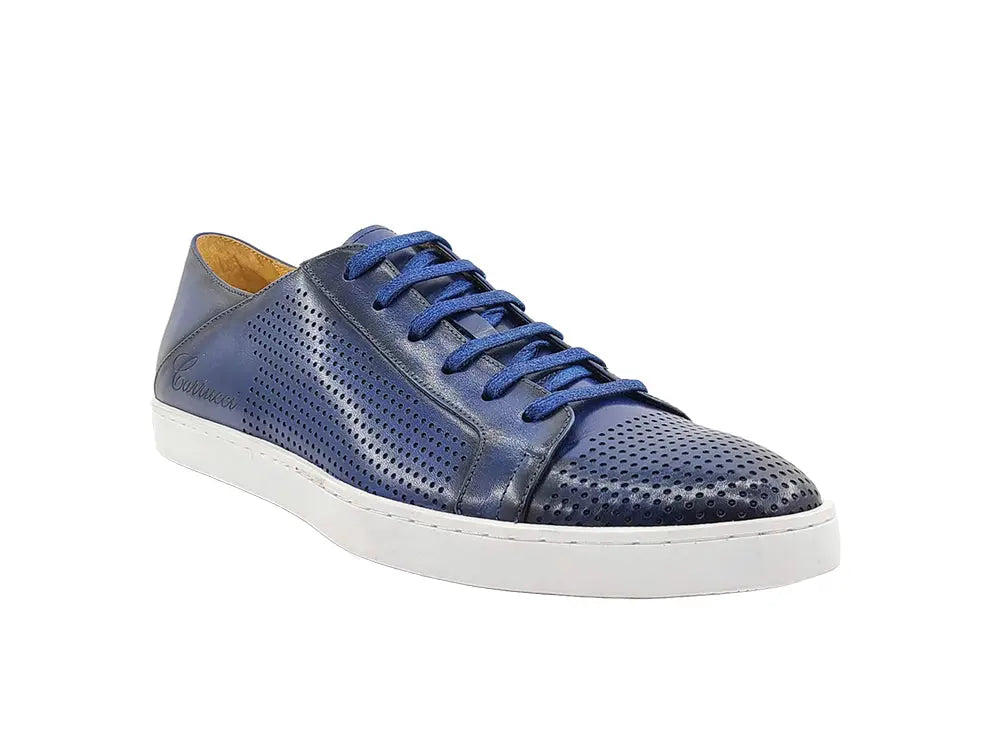 Fashion Lace-up Leather Sneaker Carrucci