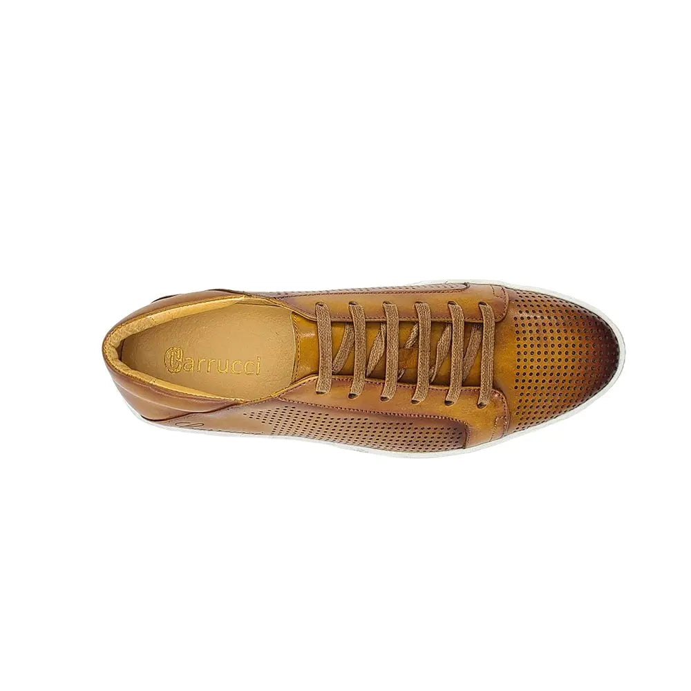 Fashion Lace-up Leather Sneaker Carrucci