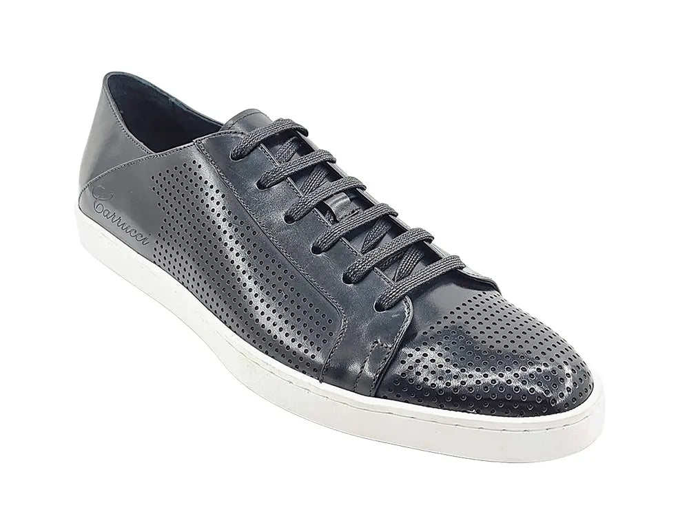 Fashion Lace-up Leather Sneaker Carrucci