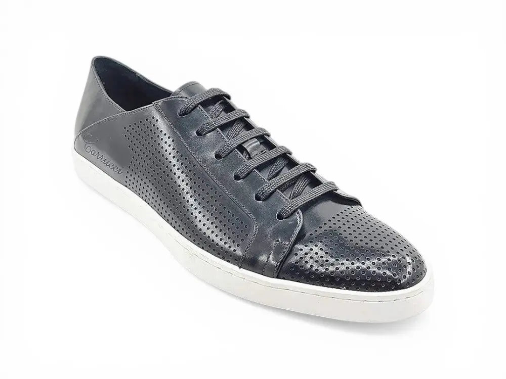 Fashion Lace-up Leather Sneaker Carrucci