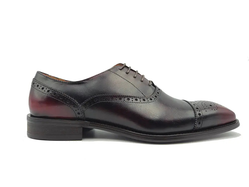 Five Eyelets Cap Toe Calfskin Oxford Carrucci