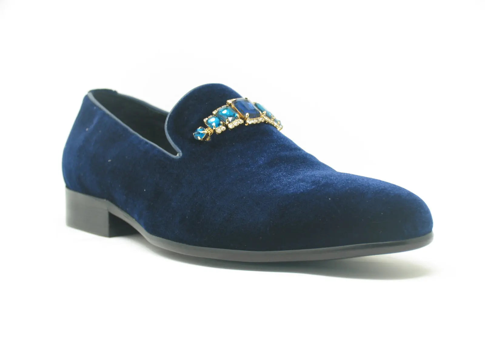 Formal Velvet Loafer with studs Carrucci