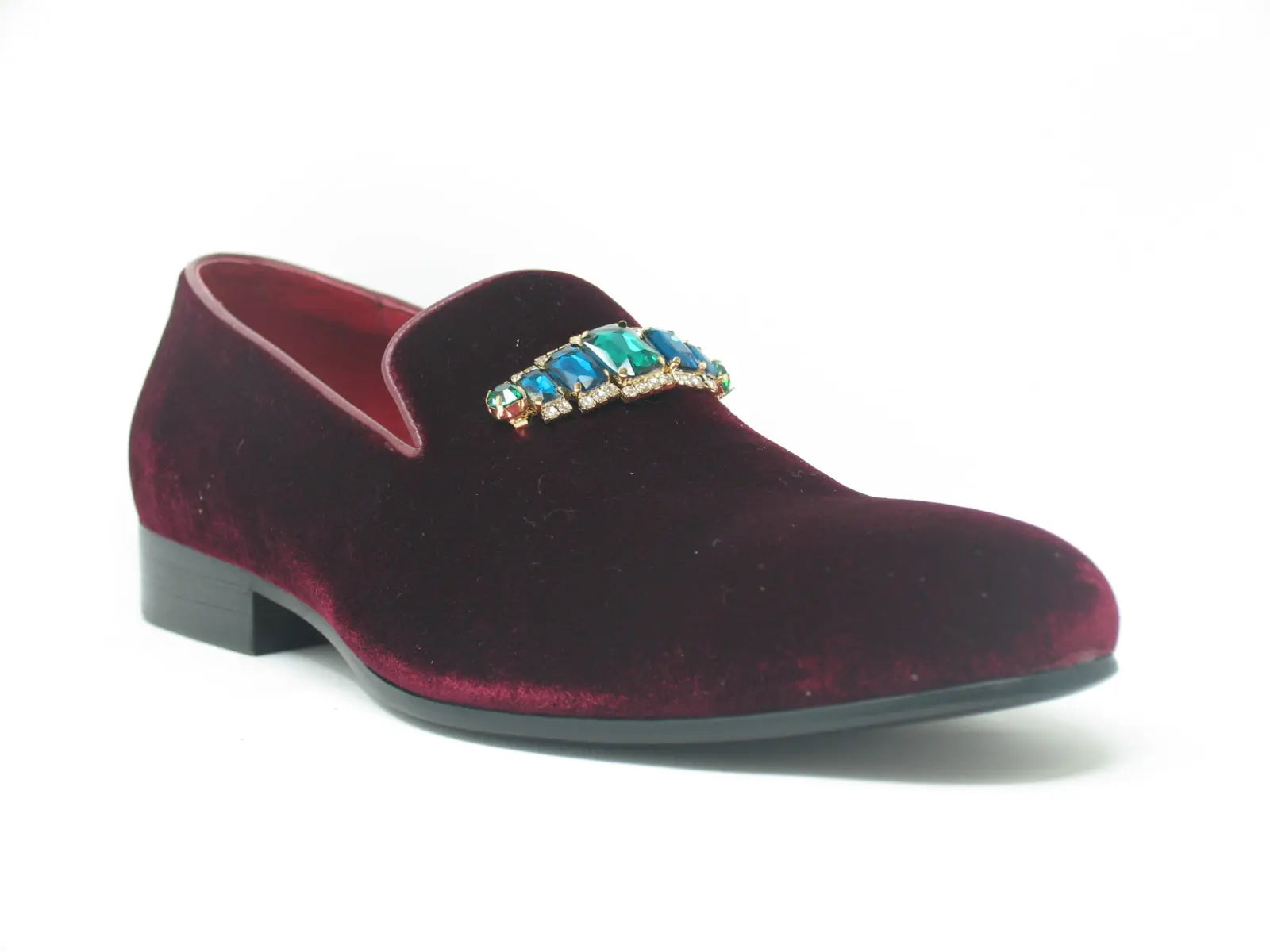 Formal Velvet Loafer with studs Carrucci