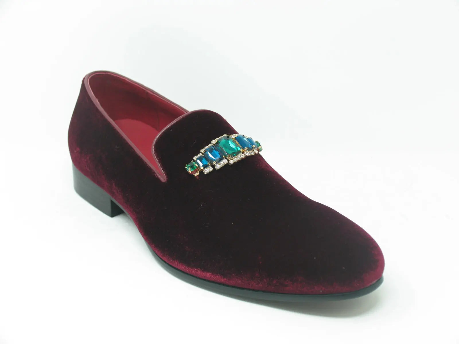 Formal Velvet Loafer with studs Carrucci