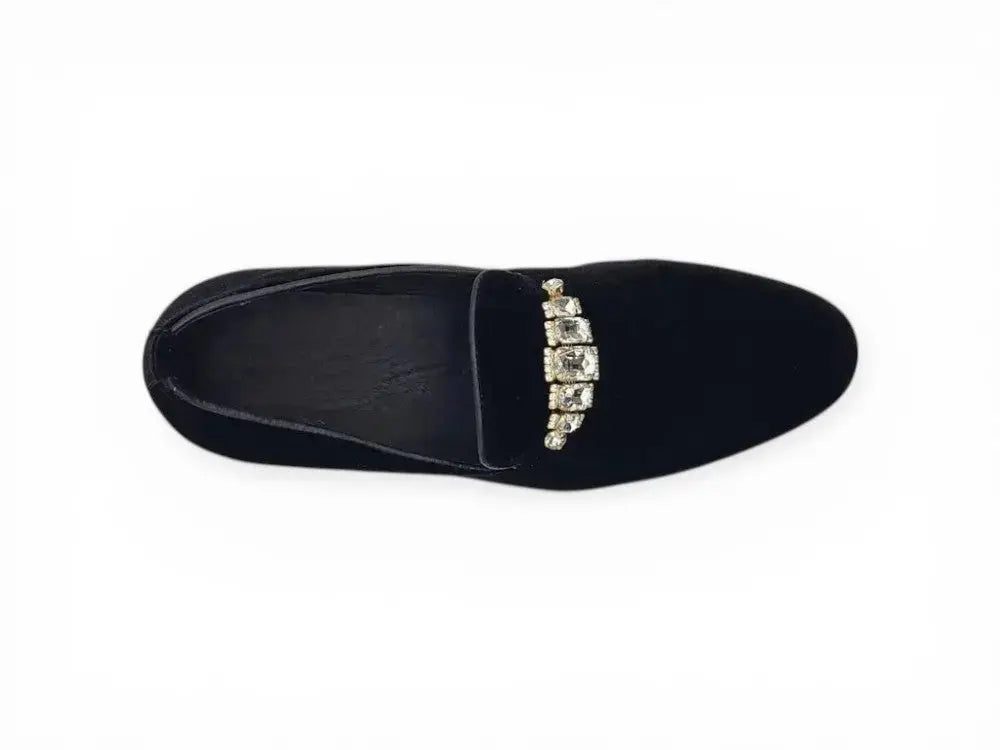 Formal Velvet Loafer with studs Carrucci