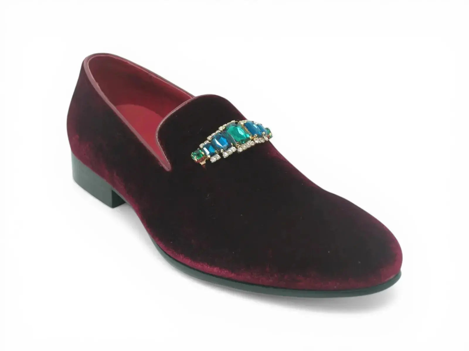 Formal Velvet Loafer with studs Carrucci