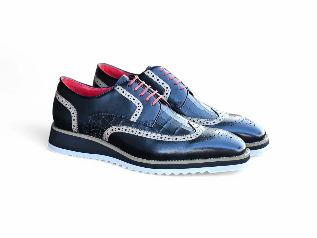 Carrucci laced up Oxfords Amazon.com | Carrucci Mens Brown Chestnut Whole Cut Oxford  main image 3