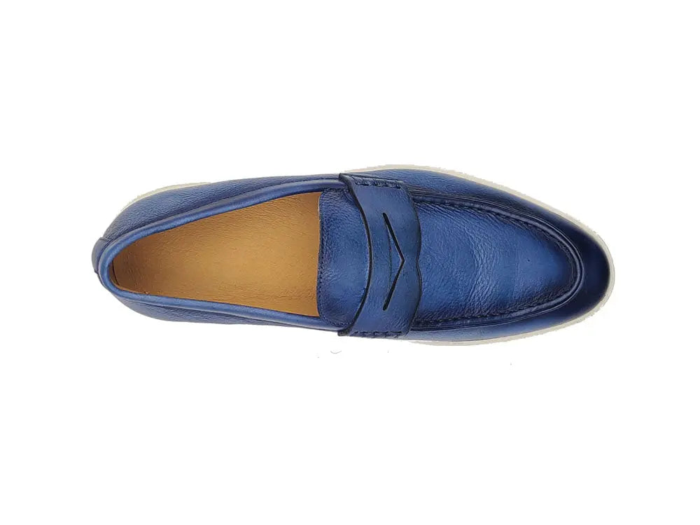 Gorgeous Patina Burnished Penny Loafer Sneaker Carrucci
