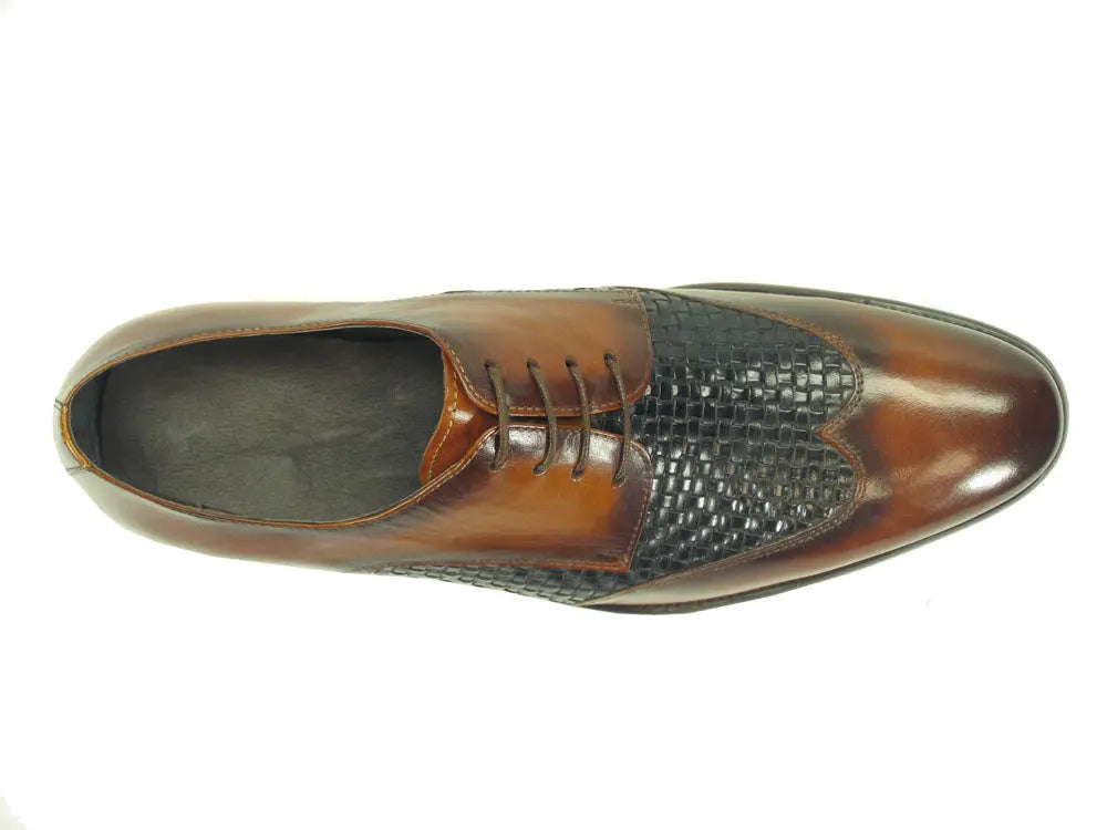 Hand Braided Leather Woven Oxford Carrucci