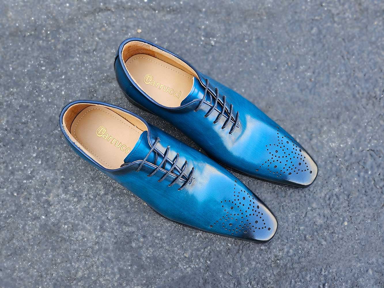 Hand Burnished Wholecut Calf Oxford Carrucci