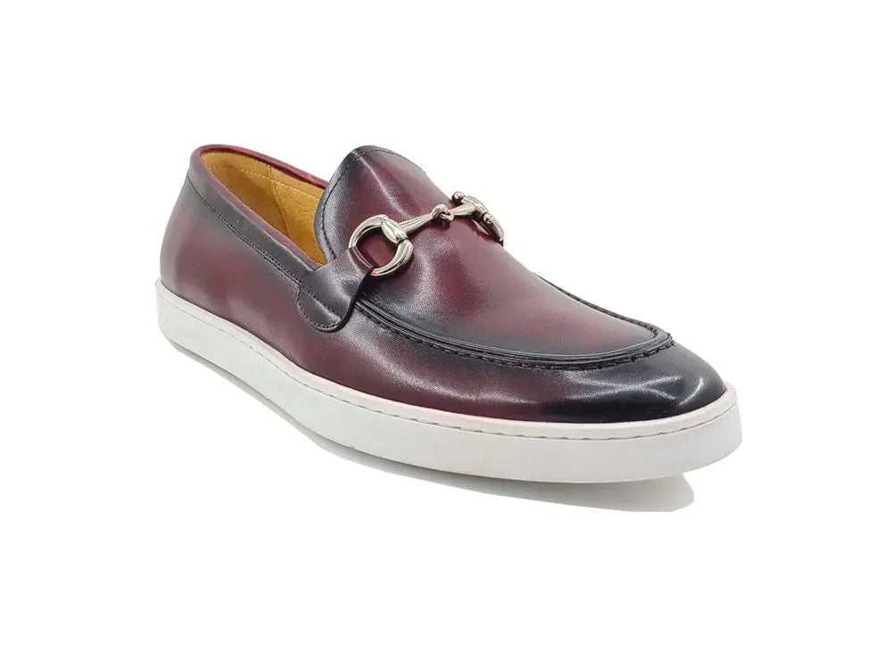 Horse Bit Fashion Leather Sneaker Loafer Carrucci
