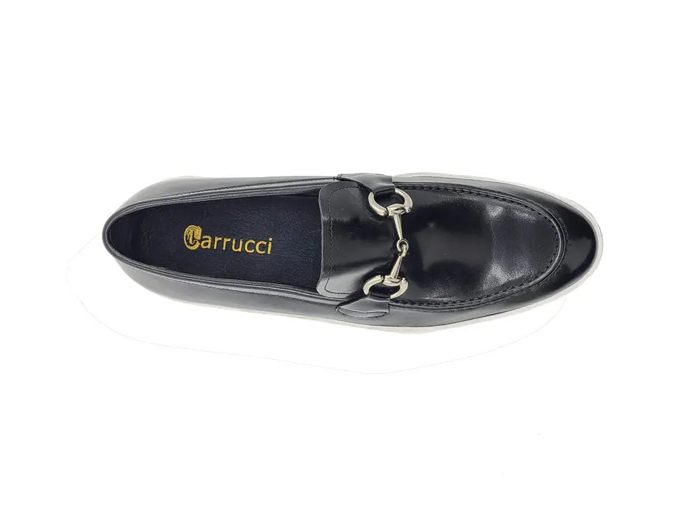 Horse Bit Fashion Leather Sneaker Loafer Carrucci